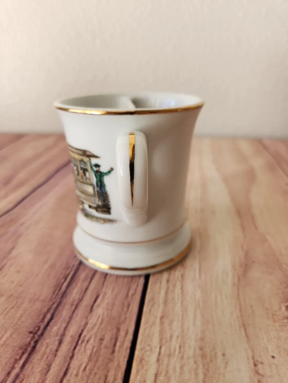 Antique Vintage Victorian Horse Drawn Omnibus shaving mug
